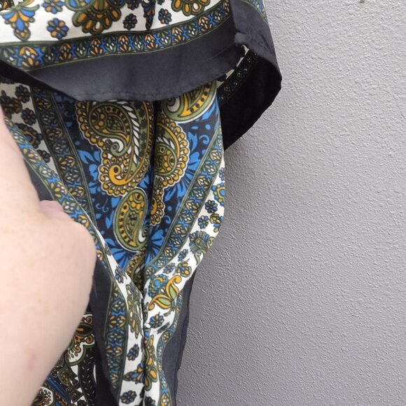 Gold Coast Kaftan Dress Womens One Size Blue Paisley Boho Tunic Kimono Cover Up - Picture 3 of 11